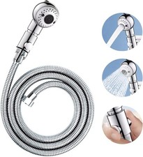 Shampoo Bowl Hose and Sprayer, 1/4’’ Nut Stainless Steel Salon Sink Hose with Sp
