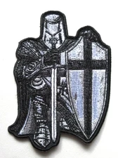 🔥CRUSADER ARMOR OF GOD KNIGHT WITH SWORD AND SHIELD EMBROIDERED PATCH