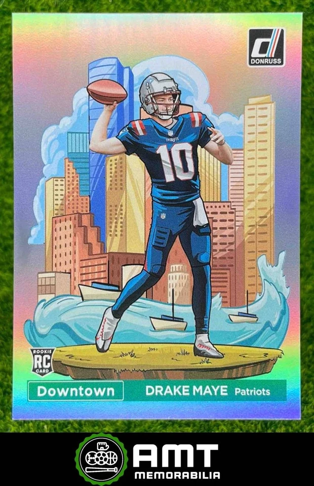 2024 Panini Donruss #13 Drake Maye Downtown! SSP New England Patriots RC