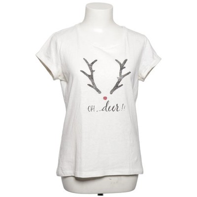 Edco, T-shirt, Größe: M, Weiß, Baumwolle/Polyester, Print, Damen #itQ