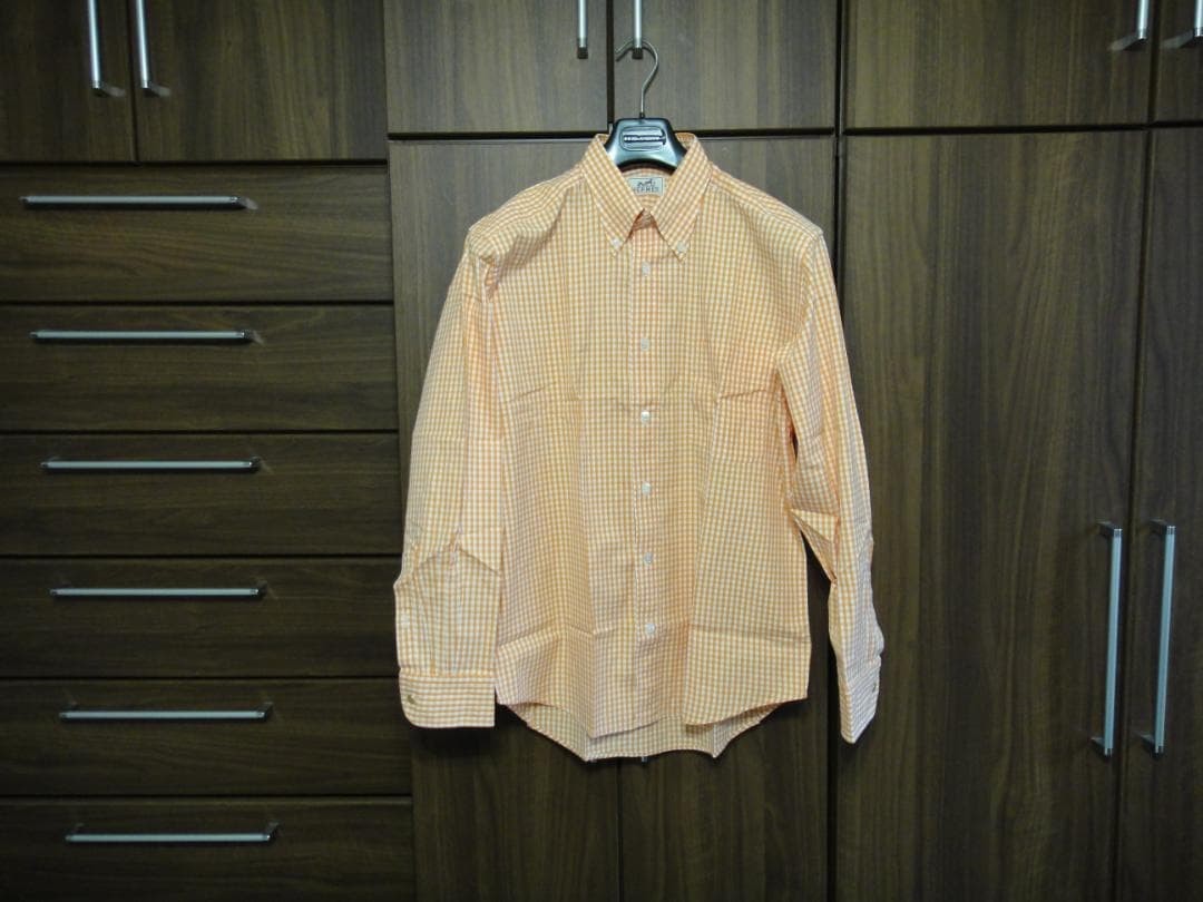 HERMES button-down shirt, check pattern, Serie go… - image 1