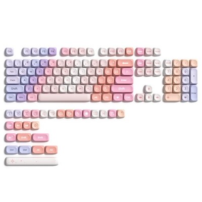 130 PCS PBT Keycaps MOA Profile Cute Custom Fits 60/65/75/100 Percent MX