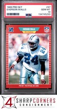 1989 PRO SET #97 EVERSON WALLS COWBOYS PSA 10