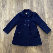 Classical marks and spencer girls navy coat jacket age 4- 5 years old 61% wool