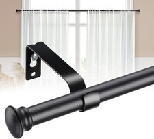 Curtain Rods for Windows 28 to 50 Inch - 5/8  Heavy Duty Curtain Rod Set -