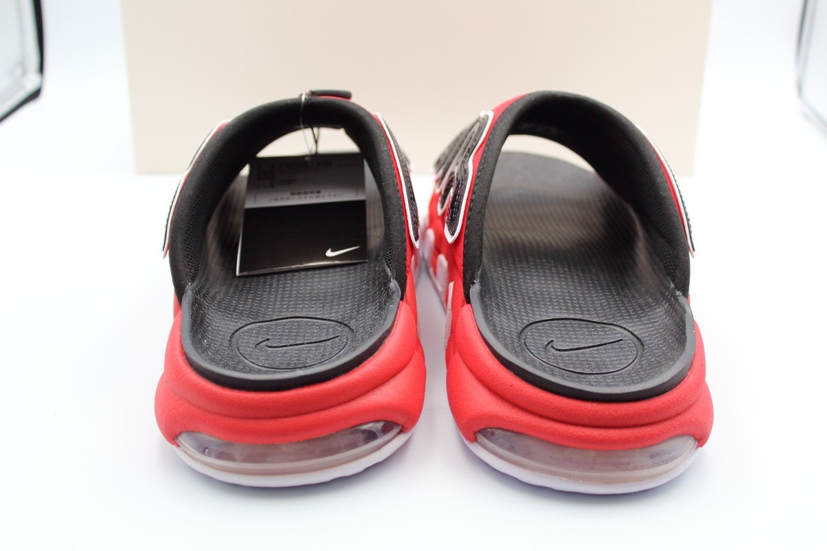 Size 15 Nike‎ Air More Uptempo University Red Black Slip On Slide FJ6035-600 Air More Uptempo Slide  main image 2