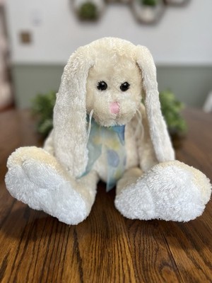 Animal Adventure 2005 Large Floppy Ears Bunny Very Soft 18  Scarf With Eggs EUC