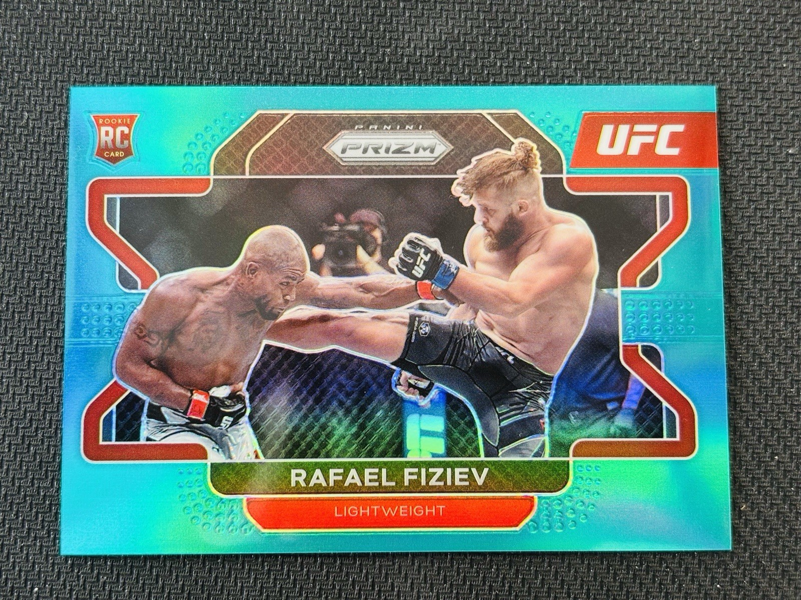 2022 Panini Prizm UFC Rafael Fiziev Teal Prizm 8/49