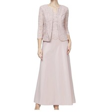 Alex Evenings Womens Two Piece Mother of The Bride Dress with Lace Jacket