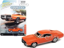 1969 DODGE CHARGER R/T ORANGE 1/64 DIECAST MODEL BY JOHNNY LIGHTNING JLSP206