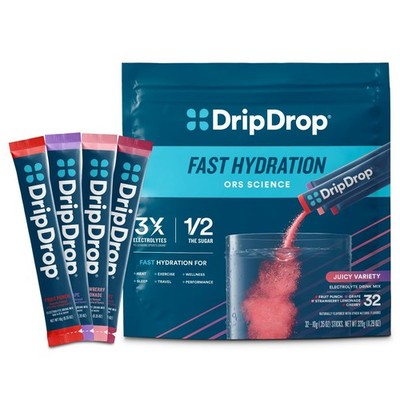 Hydration Packets - Juicy Variety Pack - Single Serve Electrolytes Powder Dri...