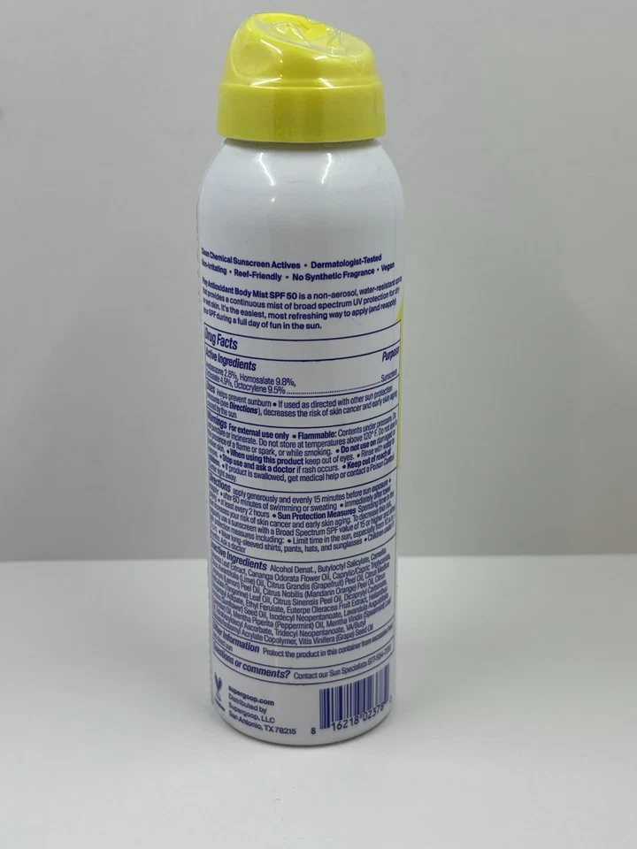 Supergoop PLAY Antioxidant Body Mist FPS 50 Vitamina C 3 oz Novo Selado - Imagem 3 de 4