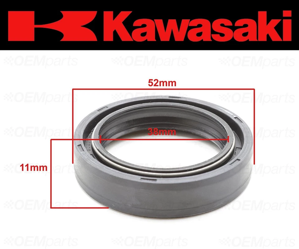 Juego de (2) sello de aceite de horquilla delantera Kawasaki (ver tabla de montaje) #92049-1230 Foto 3 de 3