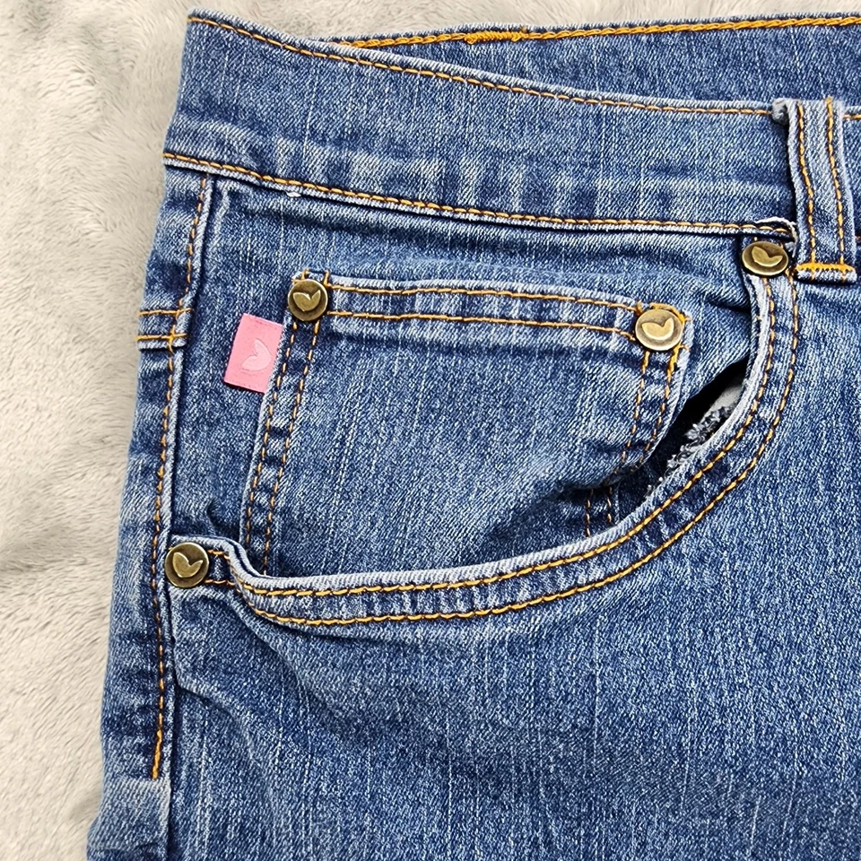 Jeans Woman Within Mujer 30W Azul Perfecto Relajado Bootcut Elástico Algodón Denim Foto 3 de 4