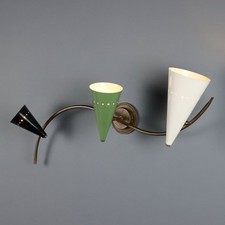 Applique Vintage Metallo Alluminio Laccato Italia Design Anni 60 Originale