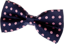 Classic Polka Dots Woven Microfiber Pre-tied Bow Tie 5" 
