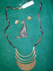 LUCKY BRAND PRETTY GOLDTONE DOTTED-LINK NECKLACE/COYOTE BROOCH/EARRINGS — photo 3