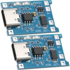 2pcs TP4056 5V 1A USB Type-C 18650 Lithium Battery Charging and Protection Board