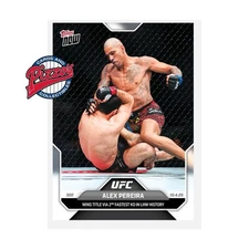 Alex Pereira Wins Title 2nd Fastest KO 2025 UFC Topps NOW Card 31 Presale