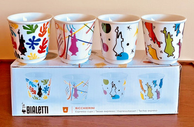Bialettti Arte Espresso Cups Set of 4 Porcelain Coffee Cup