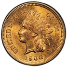 1908 Indian Cent - PCGS MS65RB - BLAZING RED COLOR - LOOKS FULL RED! VERY PQ!