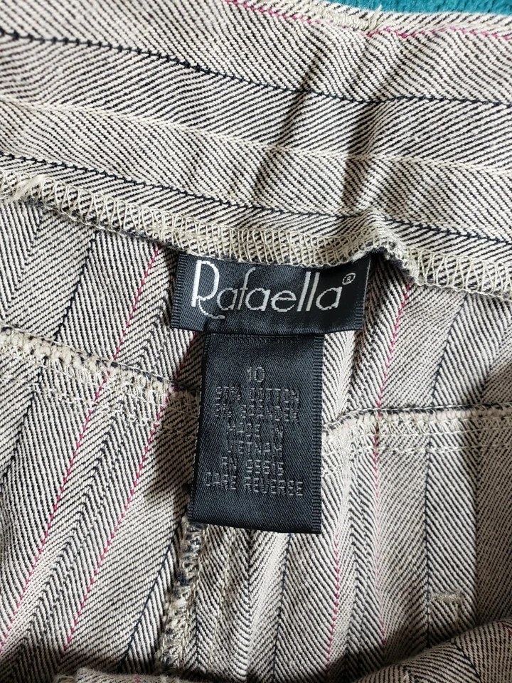 Pantalones Rafaella Talla 10 Mujer Beige Elastizados tiro medio Damas Rectos Nuevos con Etiquetas Foto 4 de 4