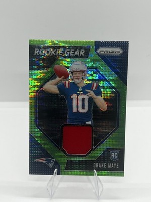 DRAKE MAYE 2024 PRIZM ROOKIE GEAR PATCH NEON GREEN PULSAR RC Q0685
