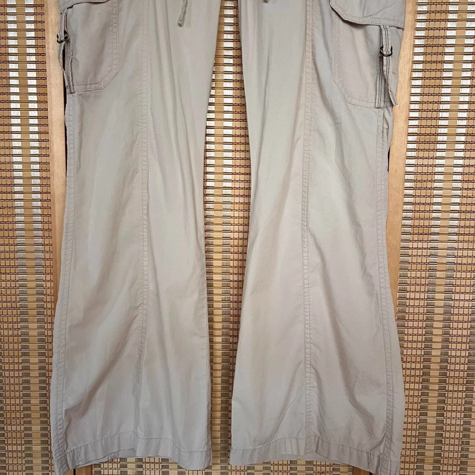 Vintage Y2K Anchor Blue lowrise khaki wide leg cargo pants - Image 2 of 4