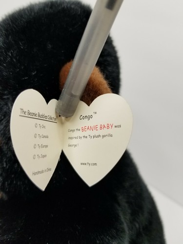 CONGO Beanie Buddy GORILLA MONO MONO Ty Original 1999 COMO NUEVO con etiqueta VER TODAS LAS FOTOS - Imagen 4 de 12