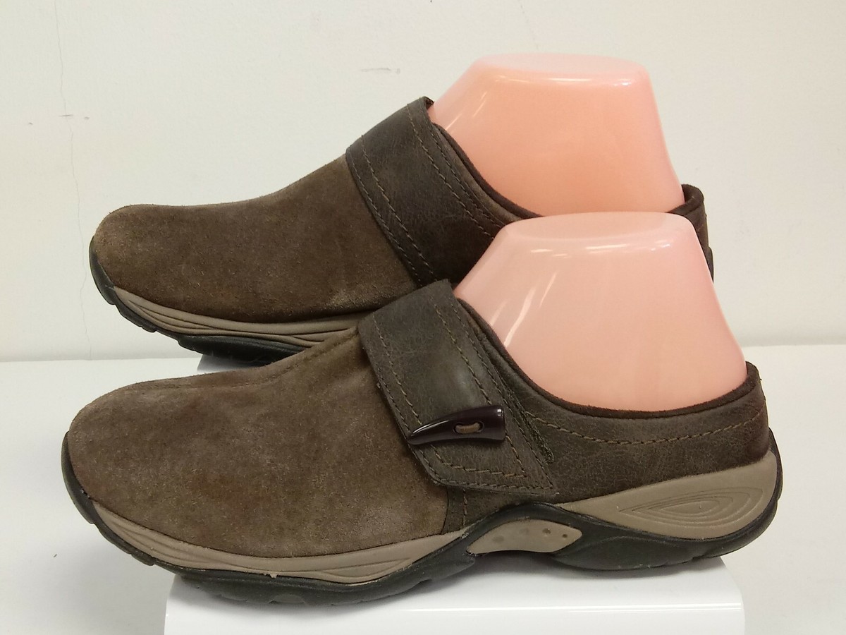 Easy Spirit Eliana Brown Taupe Suede Mules 16410716 Women US Size M  B#25