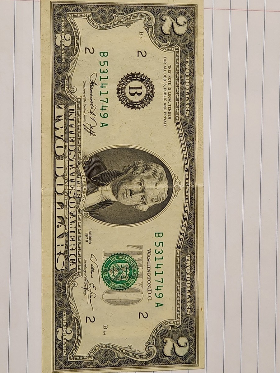 2 dollar bill 1976 series 1789 XF | eBay