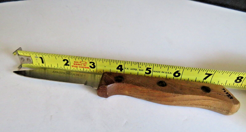 VINTAGE Armstrong Forge® 7¾" Parer *VIDEO* Knife 3" Blade Tang Wood Handle Japan - Picture 8 of 11