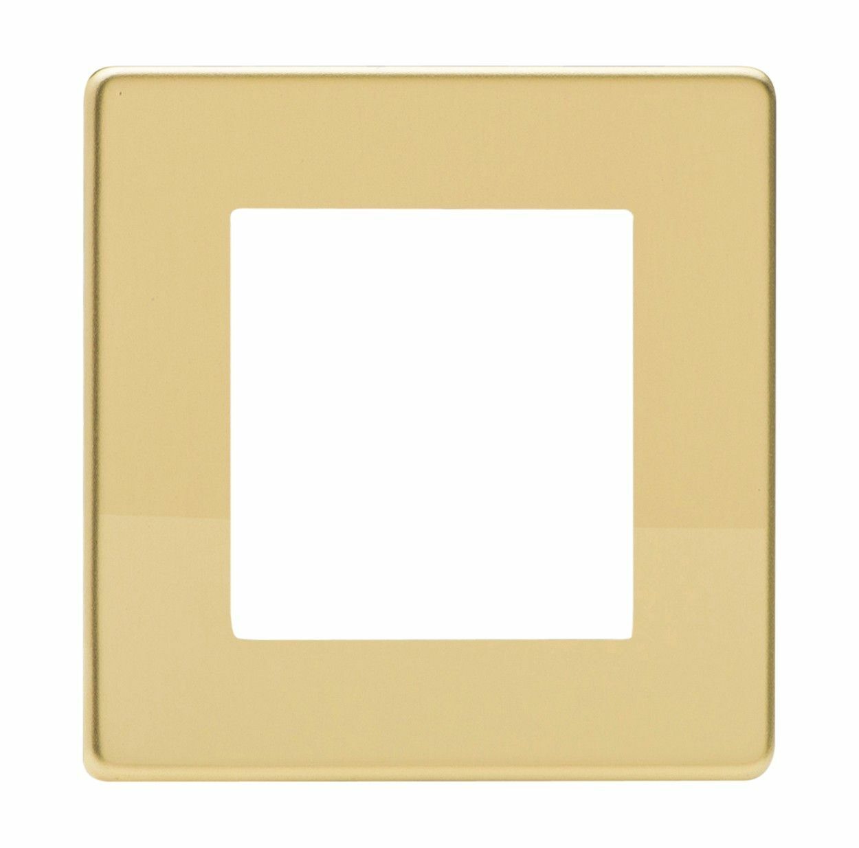 Varilight XDVG2S Screwless Polished Brass DataGrid Plate (2 DataGrid Spaces)