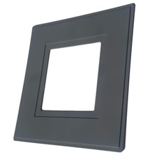 Grey Light Switch Surround Plug Socket Finger Hygienic Plate Single and Double