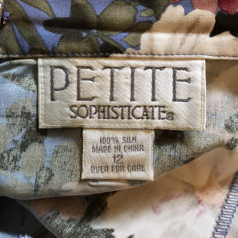 Falda Larga Midi Hada De Colección Años 90’s Floral Cottagecore 100% Seda Y2K Para Mujer Talla 12 Foto 4 de 4