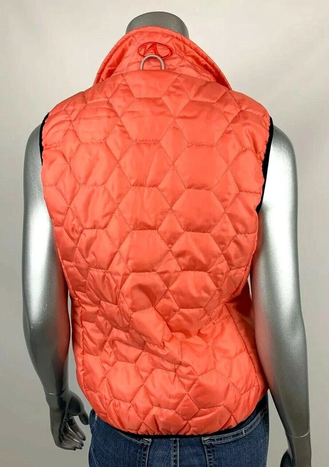 Marker 女式背心 S 滑雪 户外 绗缝 珊瑚红色 Puffer 全拉链模拟颈部 — 第 3/4 张图片