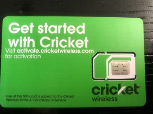 New Cricket Wireless Universal sim card , Nano,  fits all phones - Afbeelding 1 van 7