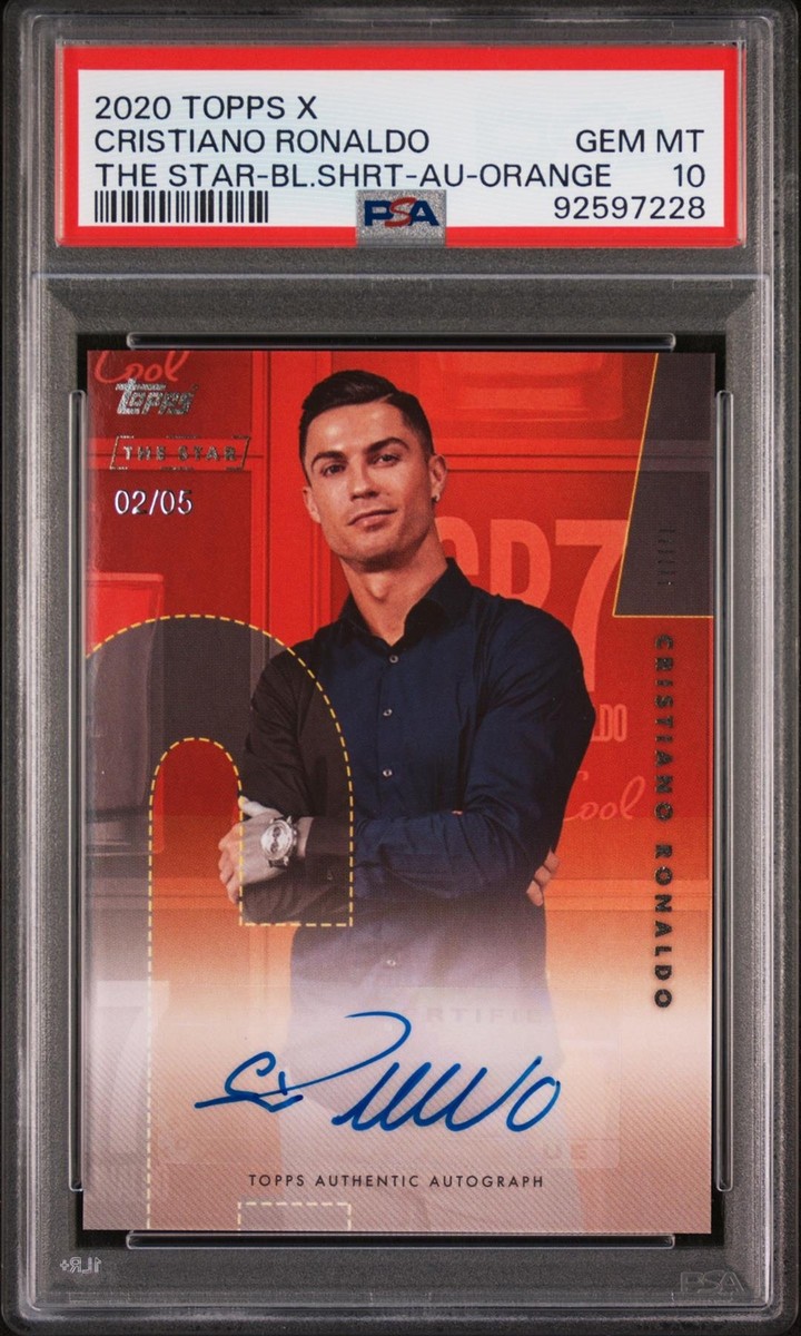 超レア 199枚限定 PSA8 Ronaldo Topps BGS10 ARS Topps X Ronaldo Curated Set Orange Autograph Card 02/05 Cristiano