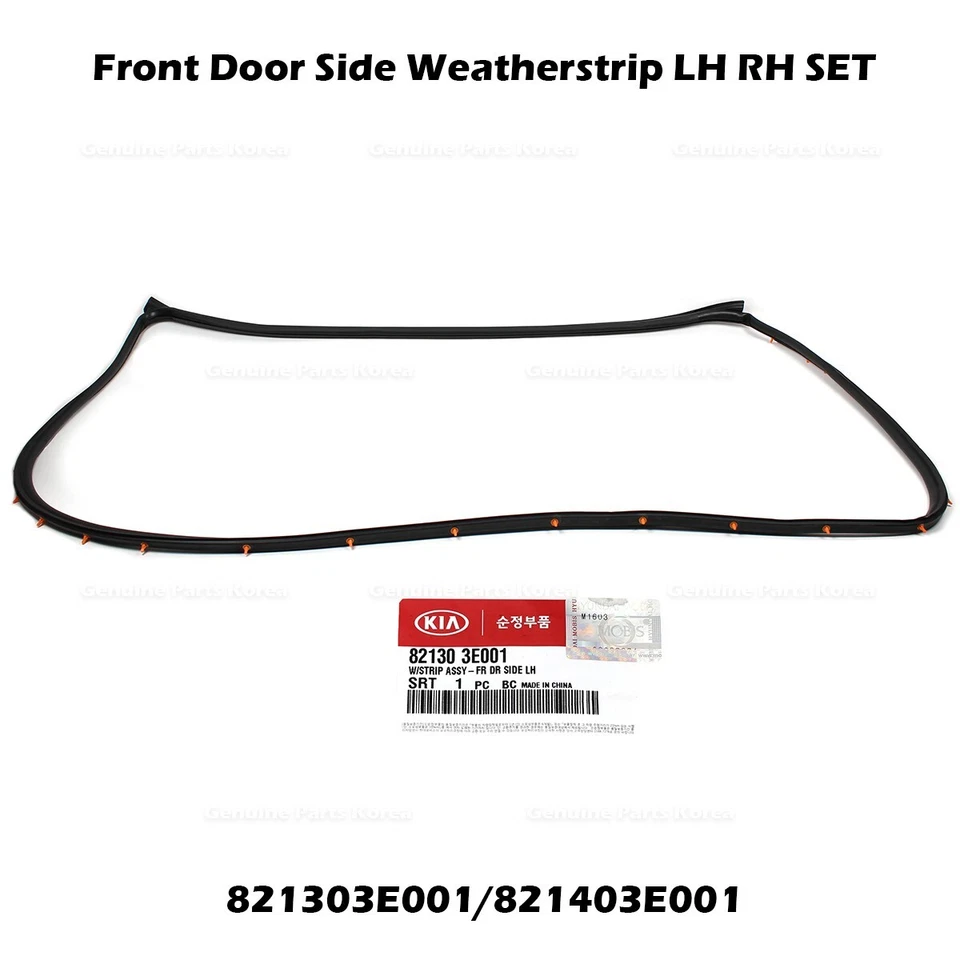 ⭐Genuino⭐ Juego de tiras de clima laterales de puerta delantera izquierda derecha para Kia Sorento Foto 2 de 4