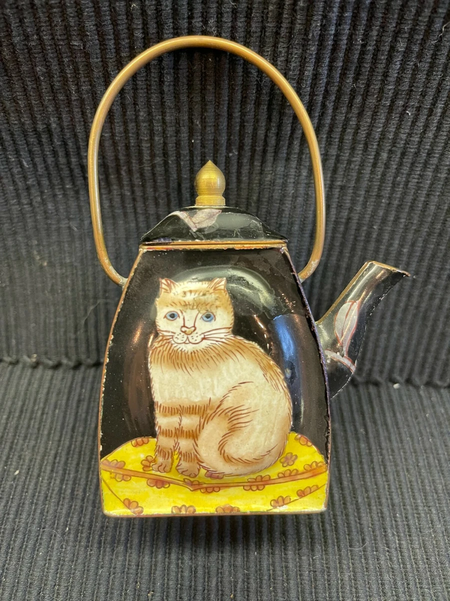 Kitty Miniature Enamel Teapots