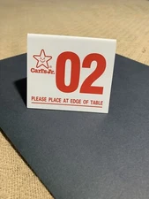 Classic Carl's Jr Table Tent Number Sign 02
