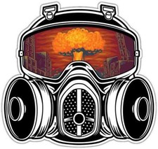Gas Mask Biohazard Poison Nuclerar War Car Bumper Window Sticker Decal 4.6 Gas Mask Biohazard Poison Nuclerar War Car Bumper Window Sticker Decal 4.6