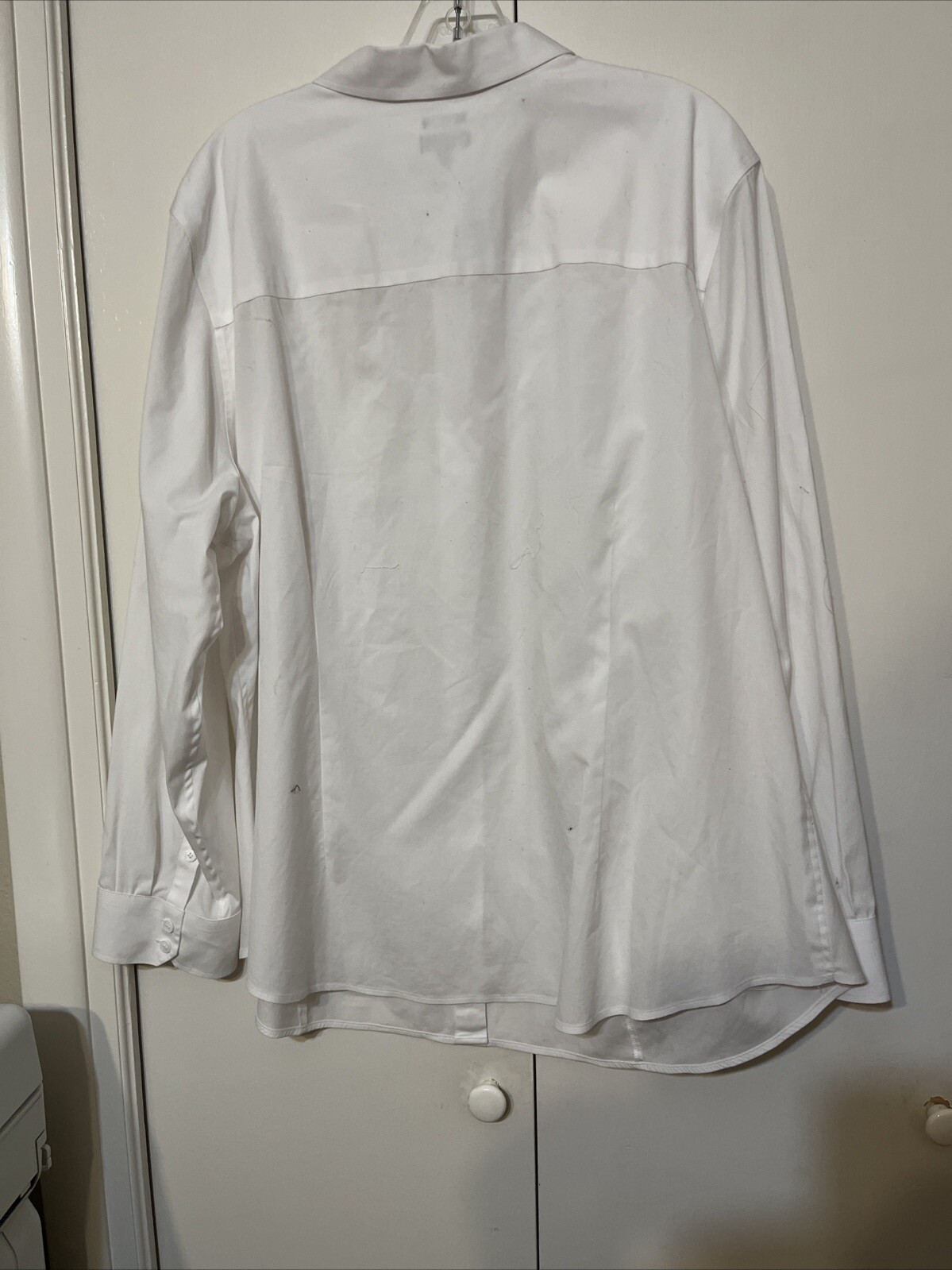 TALBOTS Solid White Non Iron Button Up Shirt Blou… - image 4