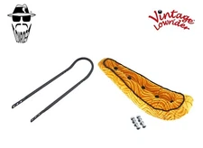 20" ORIGINAL LOWRIDER Velour 5 Button Gold Banana Seat W/Black SissyBar 20" Bike