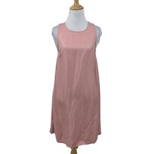 Loft Ann Taylor Womens 4 Shimmery Pink A Line Cutout Back Sleeveless Shift