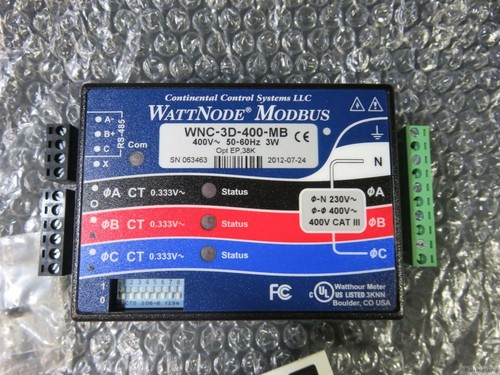 Continental Control Systems WNC-3D-400-MB WattNode Modbus Monitor KVA Meter - Picture 2 of 7