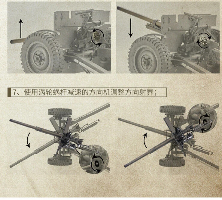 1/6 Anti TANK GUN W/ Trailer For WILLYS MB Military Truck