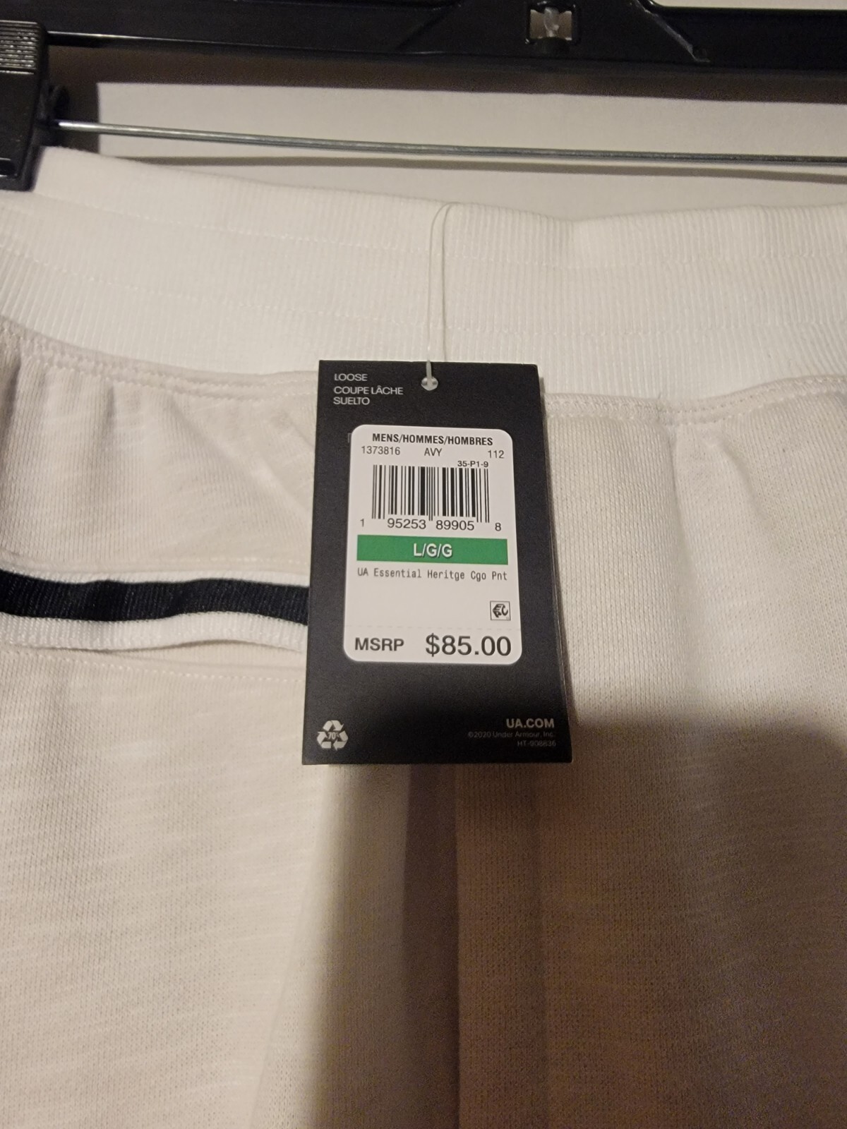 Under Armour Mens Essentials Hrt Cgo Trousers Bottoms Pants Open Hem Size Large thumbnail 3