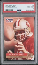 1991 Pro Set 3 Joe Montana Fresh Grade PSA NEAR MINT-MINT 8  Fresh Slab