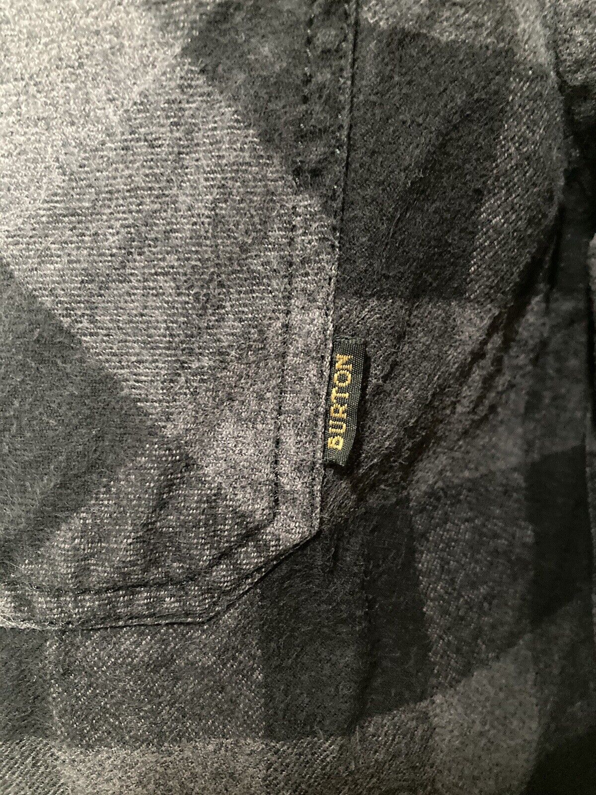 Burton Men's Flannel Shirt Black All Over Plaid S… - image 3